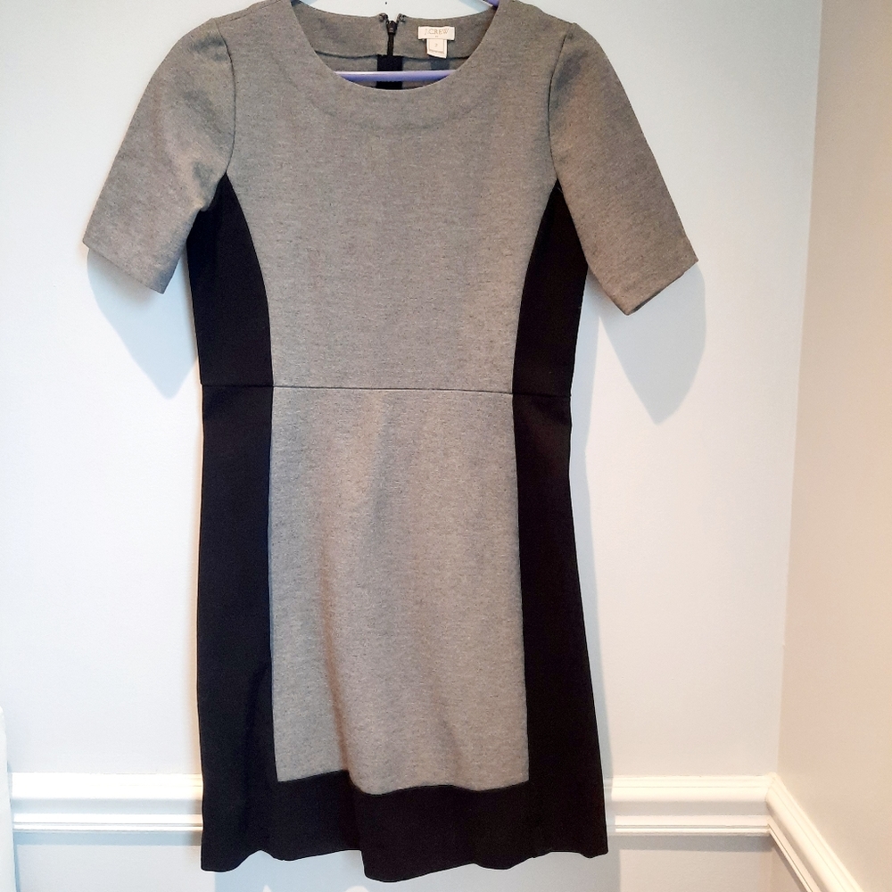 J. Crew Grey and Black Color Block Dress - 2